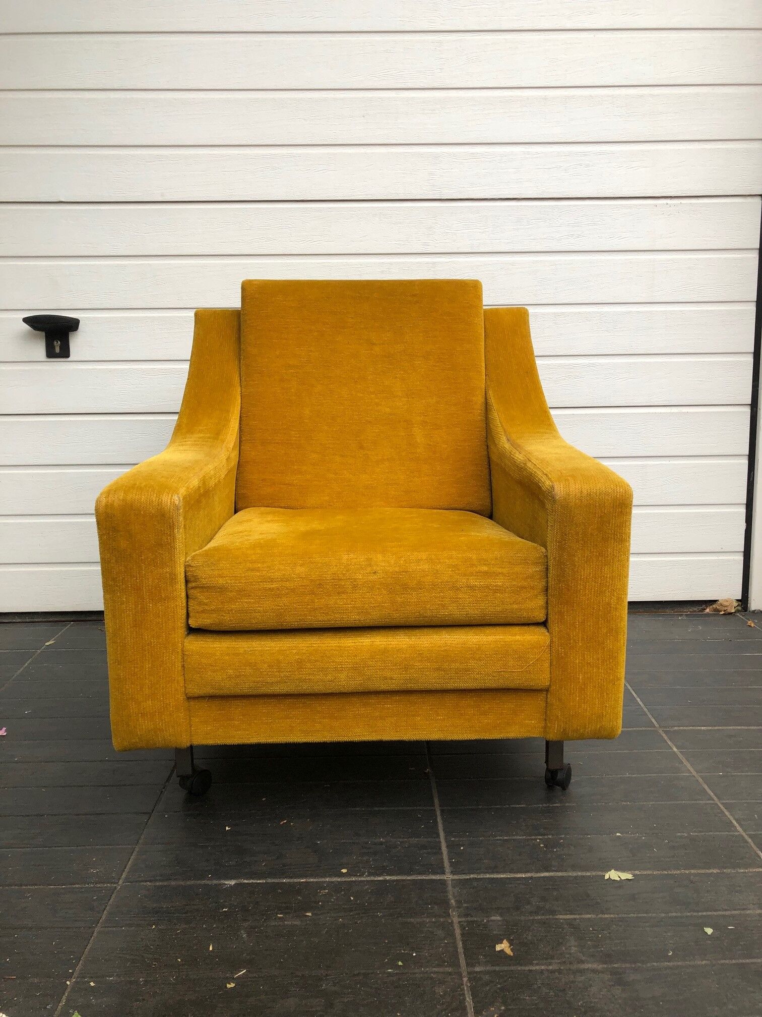 Fauteuil vintage velour