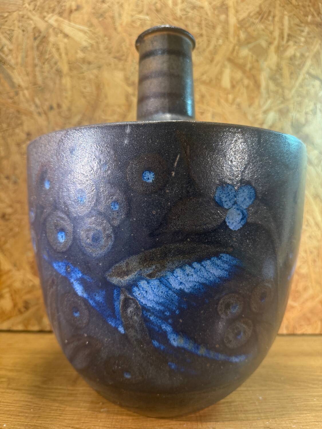 Vase en grès décoré Primavera & Marguerite Lehmann-Gustalla – Oiseau s