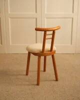 Italian chairs in wood and velvet