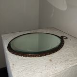 Old beveled glass mirror