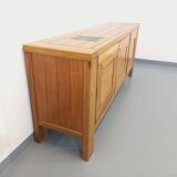 Vintage Maison Regain sideboard in solid elm from the 70s