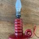 Burgundy ceramic lamp base