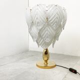 Vintage murano leaf table lamp, 1970s