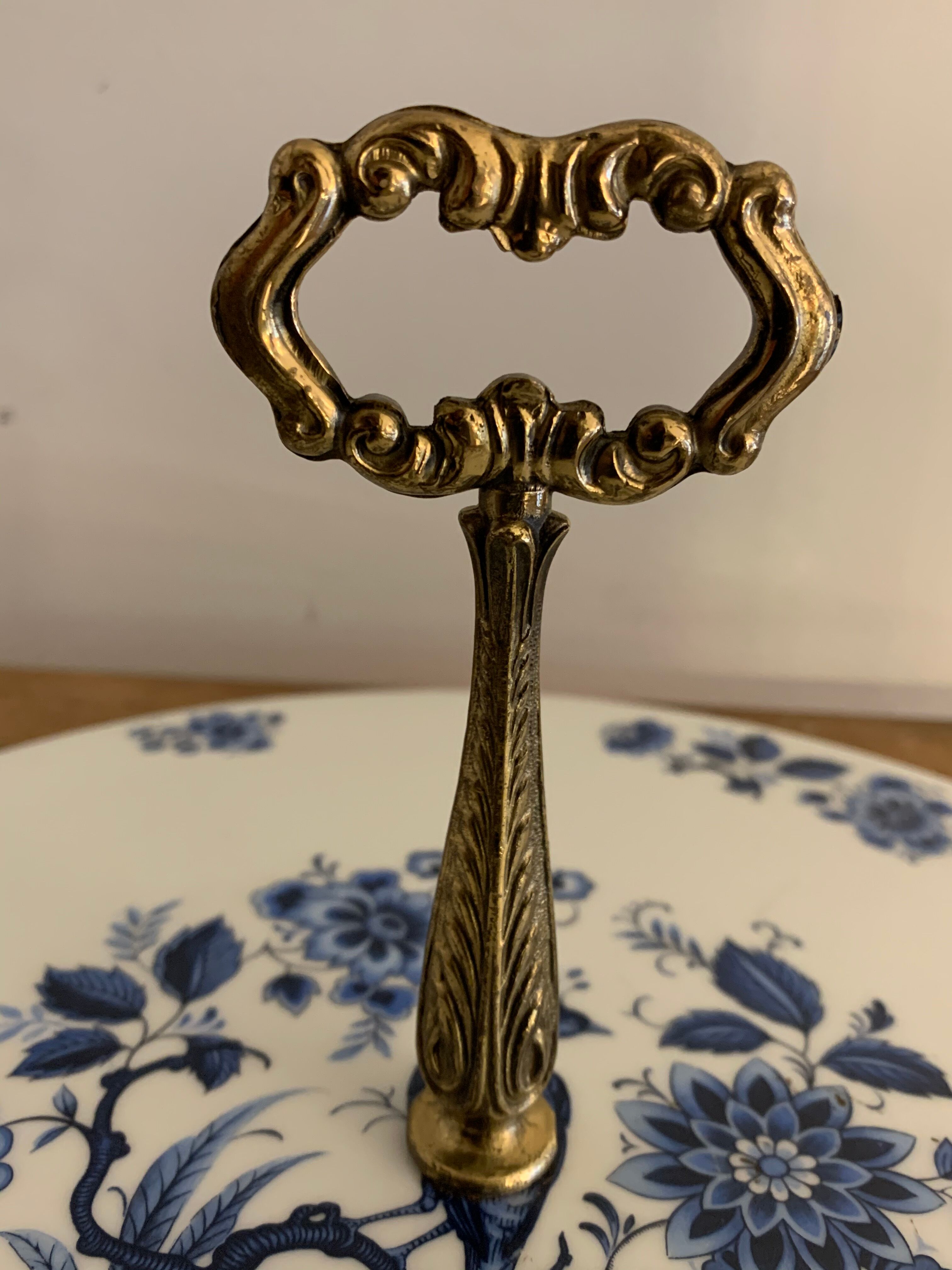 Limoges blue and white porcelain platter