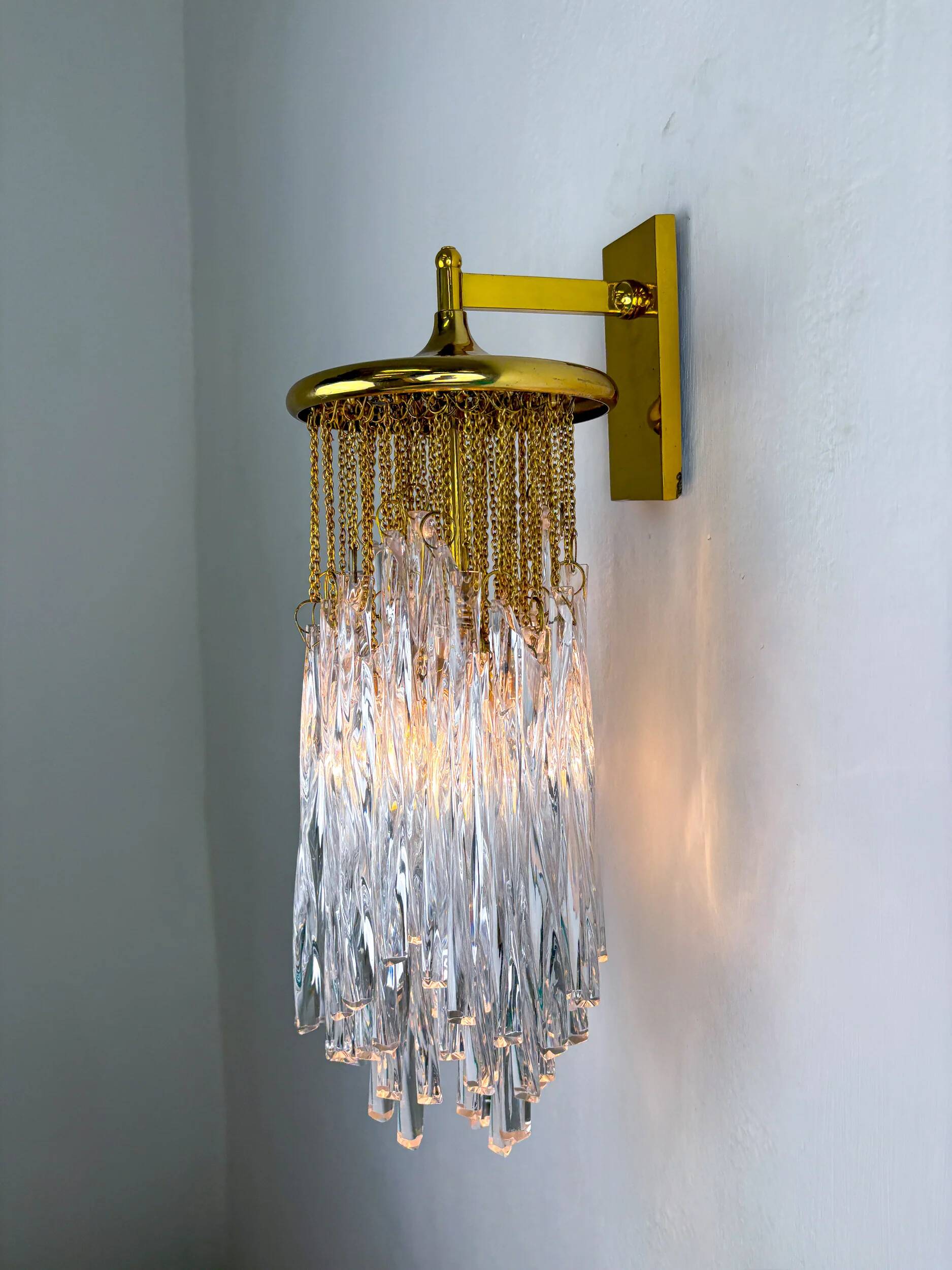 Cascade wall light by Venini, Murano glass, Italy, 1970s