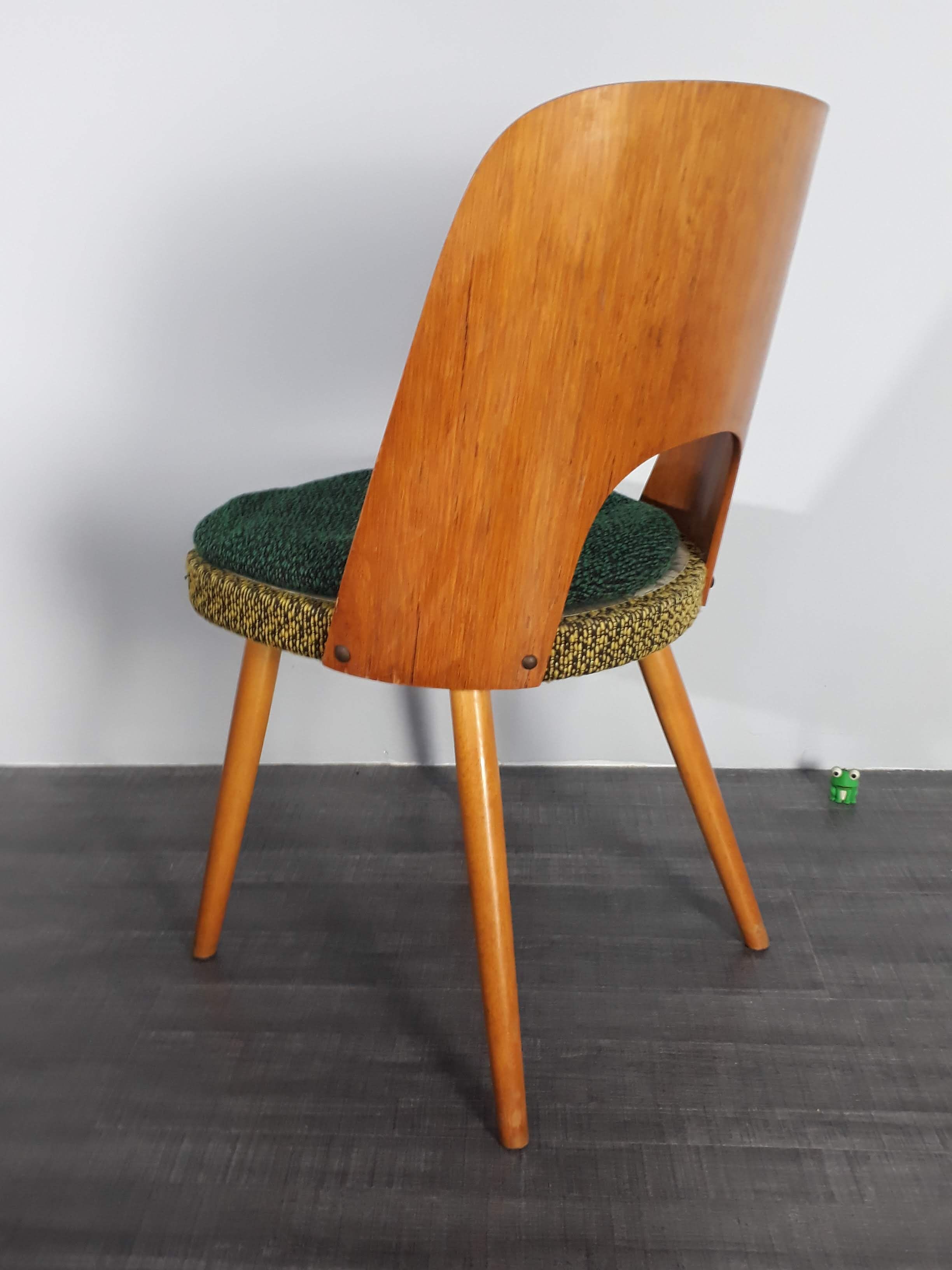 Set 4 chairs in beech Jirak Mid-Century Czechoslovakia 1960 s