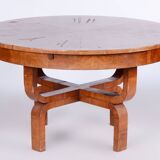 Walnut Art Deco Dining Table, Extendable, by Halabala, UP Závody, Czech, 1920s