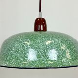 Industrial Factory Green Enamel Ceiling Lamp , 1960s