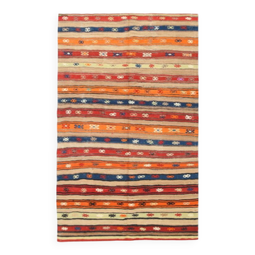 Shades Of Multicolor Turkish Kilim Rug, 142x231Cm
