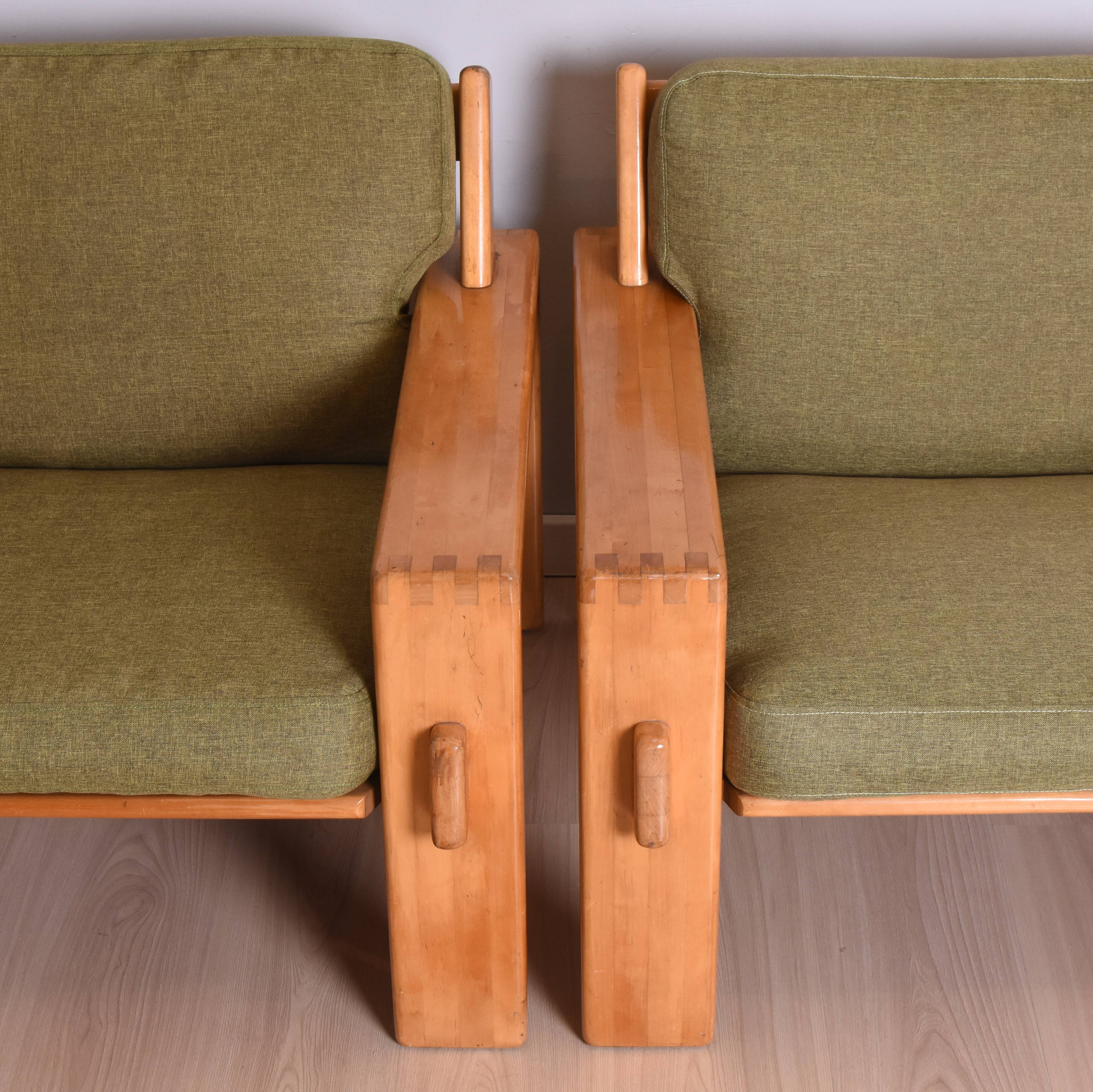 Pair of Bonanza Armchairs by E. Pajamies for Asko, Finland, 1960s