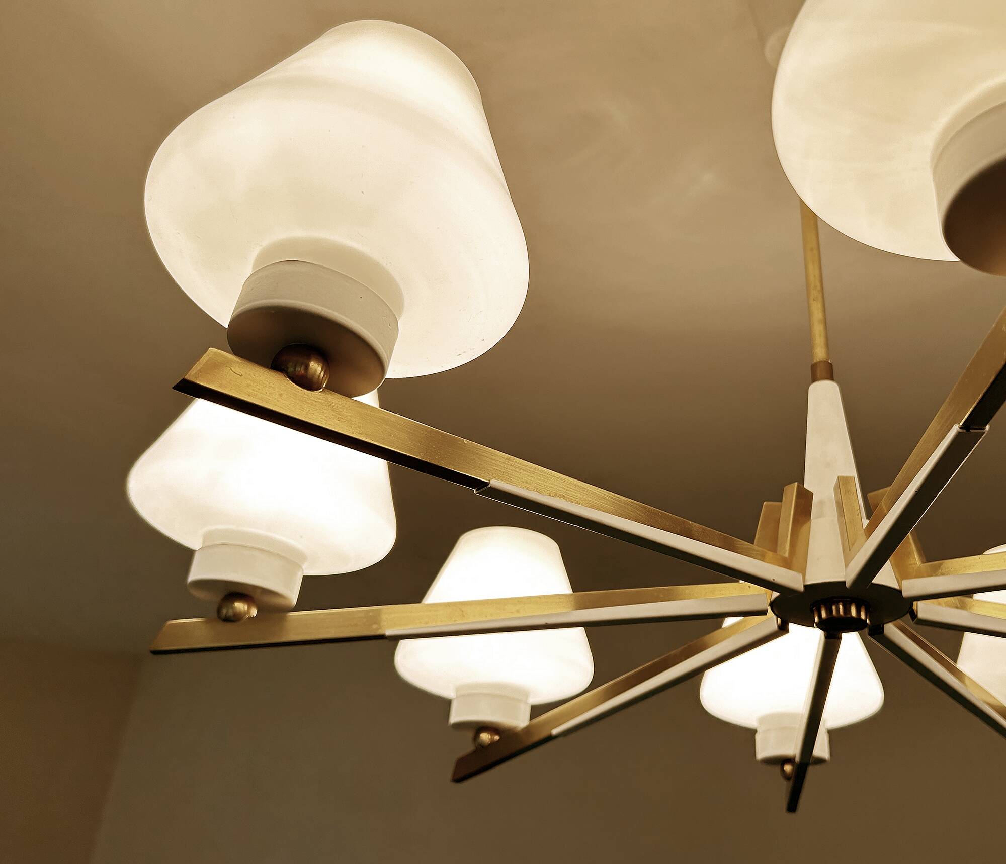 Large Mid Century Italian Pendant Light