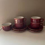 Set of 4 Apilco Bordeaux coffee cups