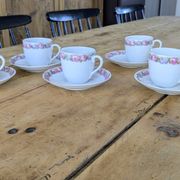 12-piece coffee service in porcelain Victoria from Czechoslovakia