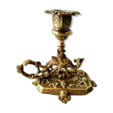Bronze cellar rat candlestick
