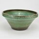green enameled basin