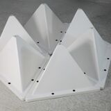 Fiberglass circa 1970. 6 tetrahedron-shaped elements. France.