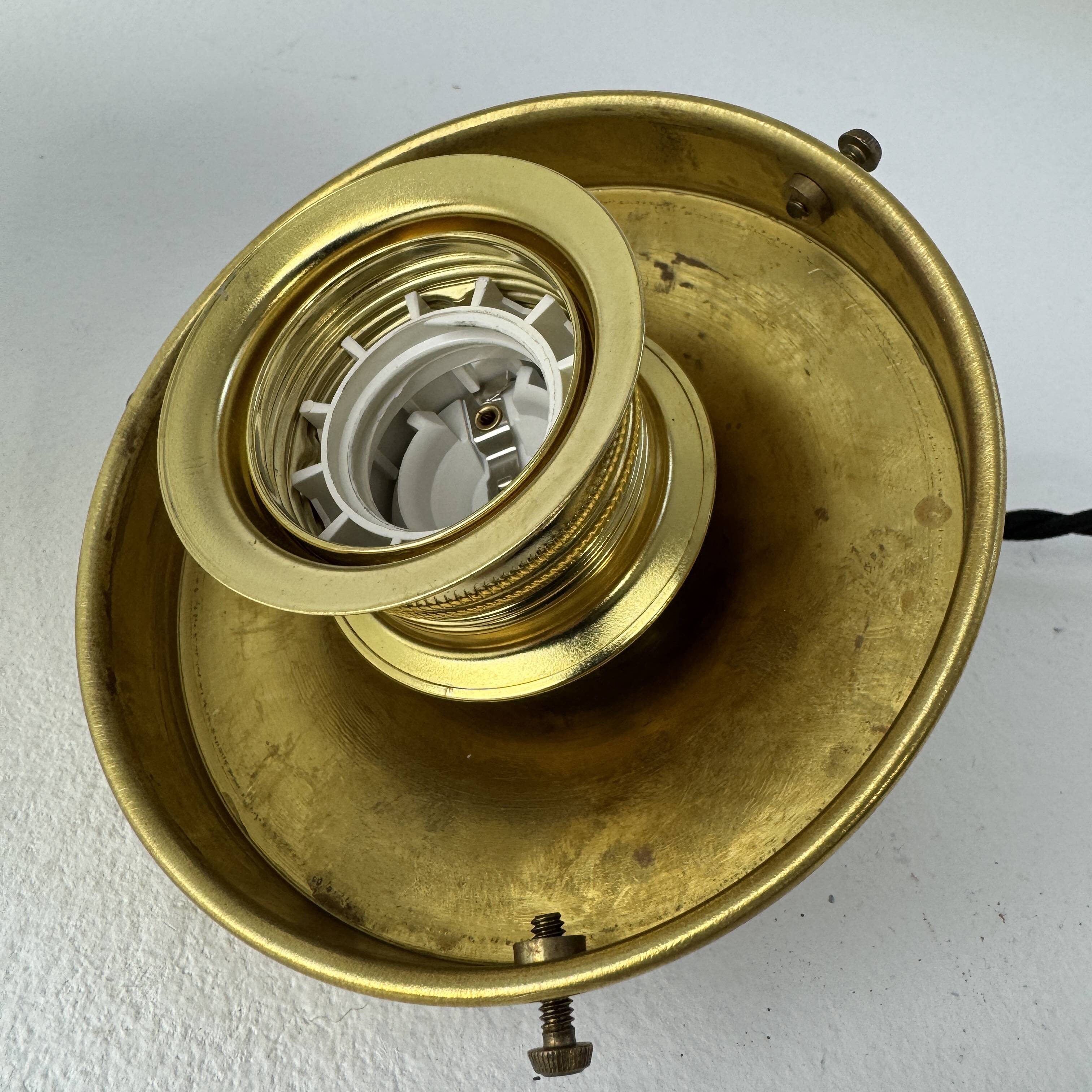 Paire d’anciennes suspensions en opaline 18 cm xl vintage