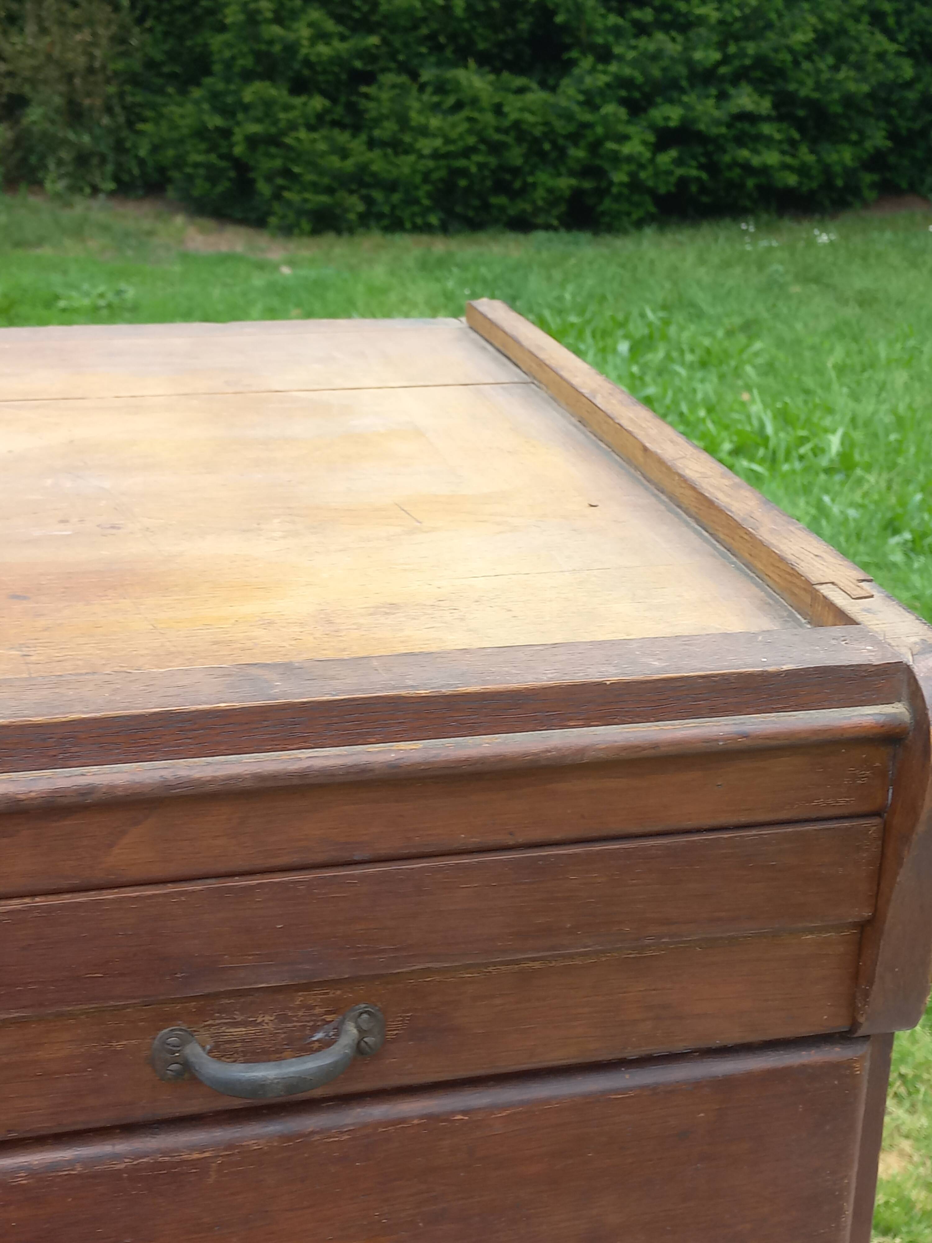 Oak craft cabinet with 5 drawers from the 1930s/1950s