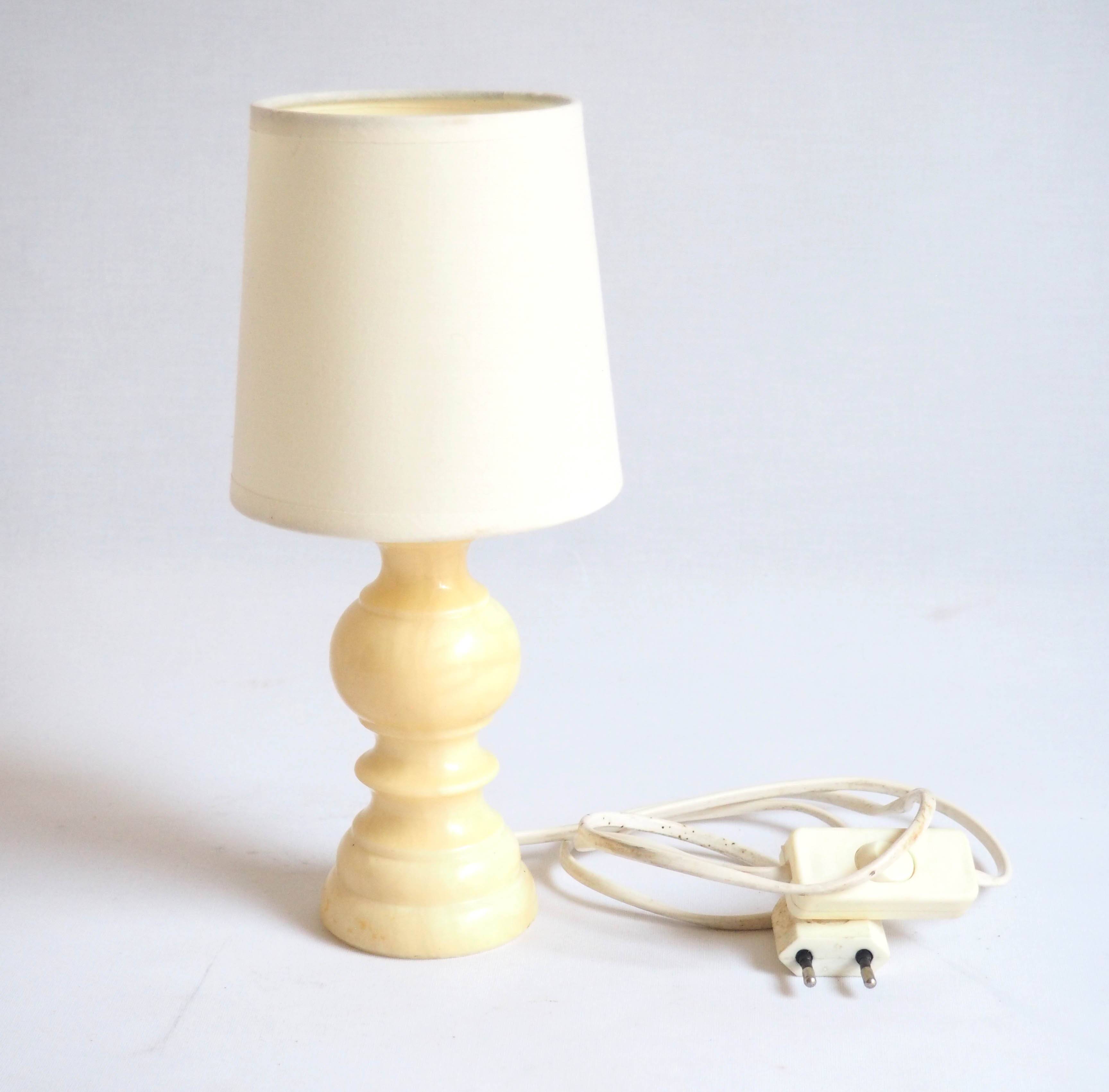 Alabaster bedside lamp