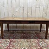 Table de ferme en chêne parqueté
