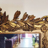 Napoleon III era mirror gilded with gold leaf