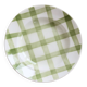 Vintage hollow plate earthenware - Green Tablecloth model - Moulin des Loups