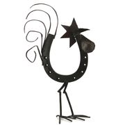 Sculpture d'Art populaire, coq en métal, années 50