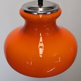 Orange opaline pendant light, 1960s-70s