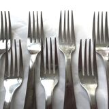 Christofle cutlery set - 11 fourchettes de table et 11 cuillères à soupe - Art déco - Métal argenté
