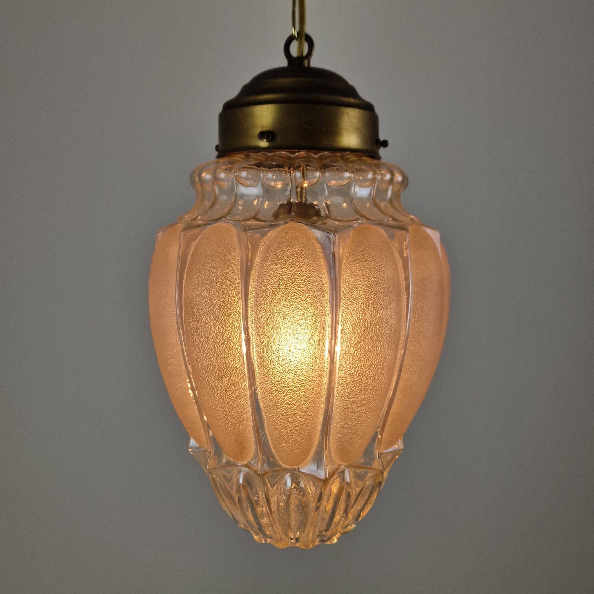 Italian Mazzega Murano Glass Pendant Lamp, 1970s