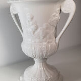 Vases "Medicis" balustre with two white ceramic handles