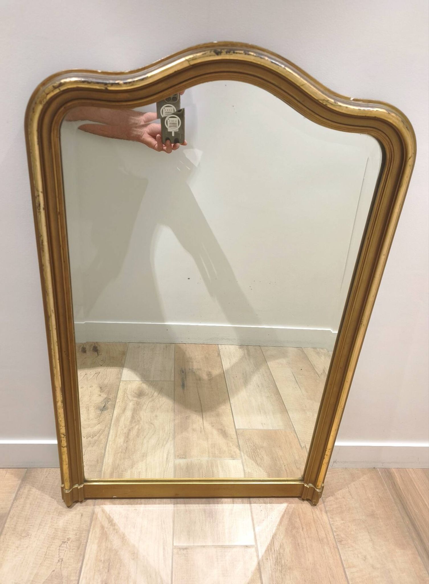 Golden mirror in Louis-Philippe style - 96 x 60 cm