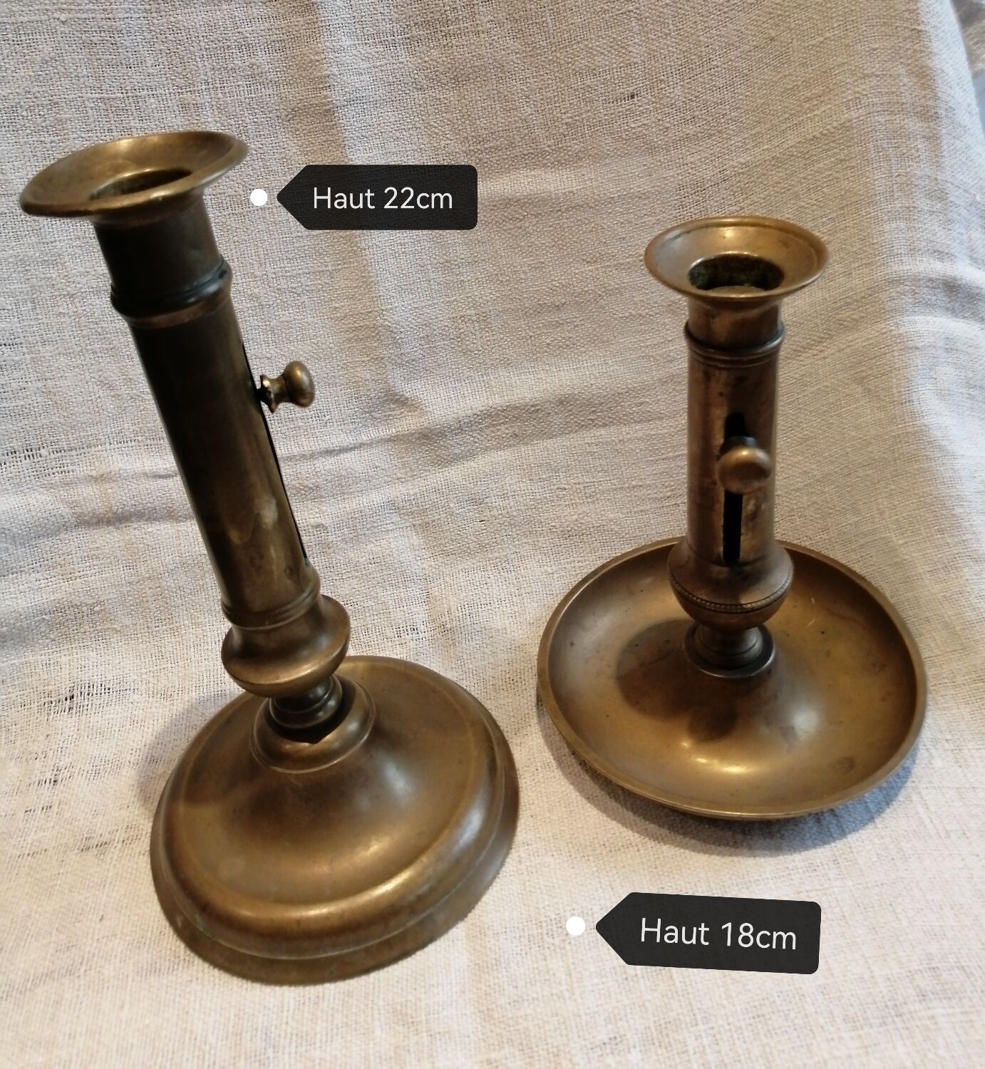 Brass candlesticks