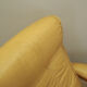Yellow leather armchair, Danish design, 1960s, production: Denmark