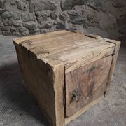 French antique oak safe, lockable rustic chest, circa 1750–1850.