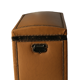 Antique curved trunk in wood and brown imitation leather