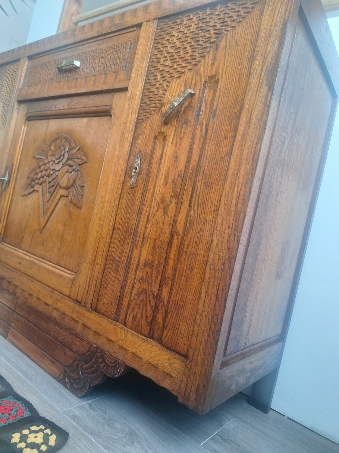 Art Deco sideboard with marble top, antique dresser