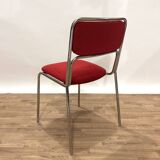 1970s chrome metal chairs, reupholstered