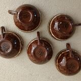 Set of 5 cups and 1 milk jug Mary Sarreguemines