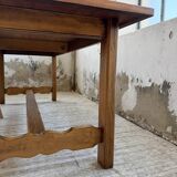 Table de ferme en chêne 2m