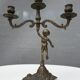 "Il mio bel foco" pair of candlesticks XIXth cherubs 3 torchieres