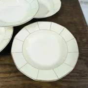 Set of 5 vintage Sarreguemines deep plates (Decor 5094) - Ø 23 cm