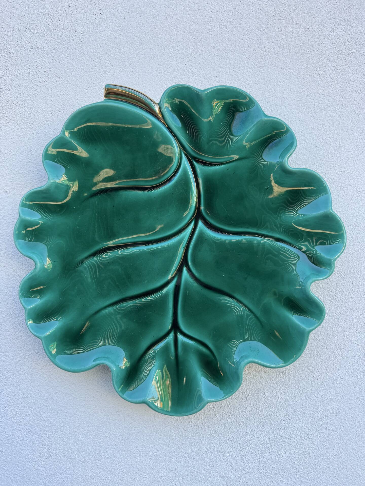 Green plate Verceram 1950s