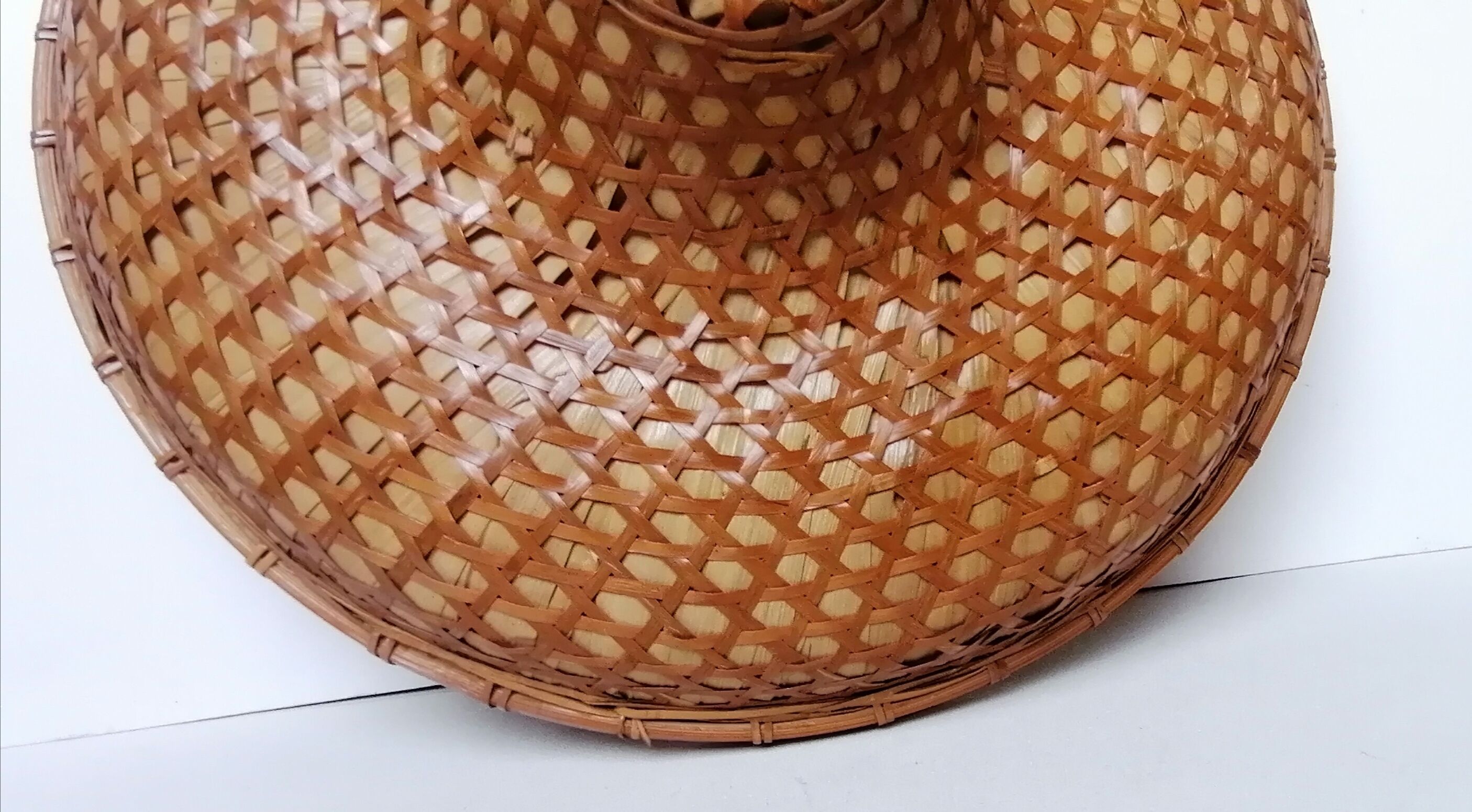 Asian rattan hat braided