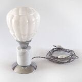 Lampe créa marbre et verre Clichy