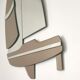 Two-tone sailboat mirror from the 70s 50x77cm