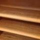 Buffet haut vintage en teck avec compartiment bar