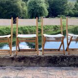 Set of 6 "design 1960" folding chairs.