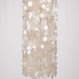 Large mother-of-pearl chandelier in the style of Verner Panton, 1980s.