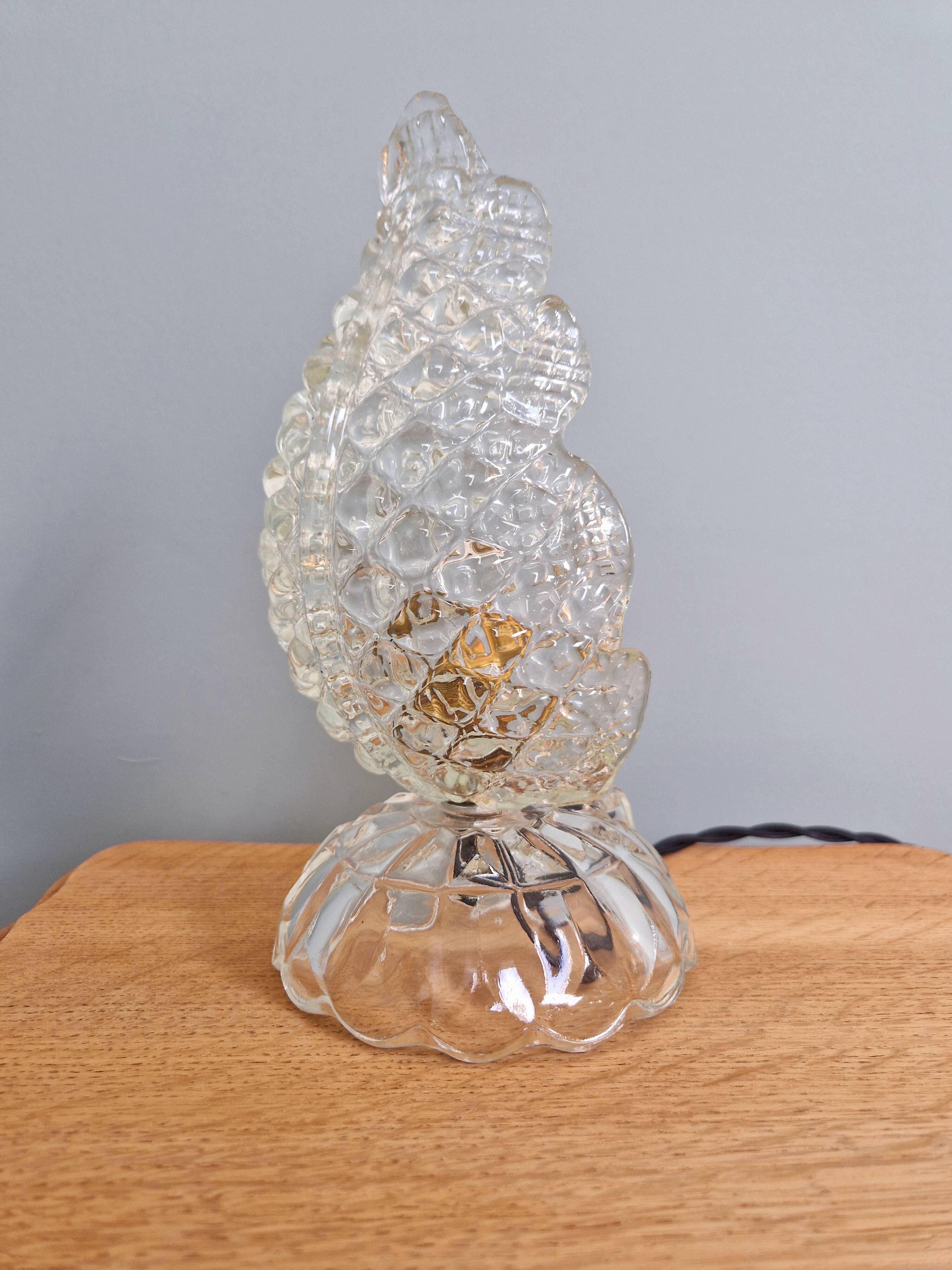 Murano glass table lamp, Barovier & Toso, 1950s